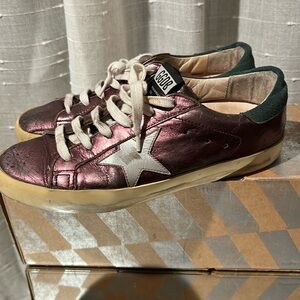 Golden Goose Authentic metallic plum purple Retail $564 size 38